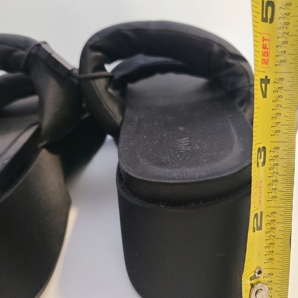 ZARA PADDED STRAP FLATFORM SANDALS  BLACK SIZE 8 | 1344/110 - Picture 11 of 14